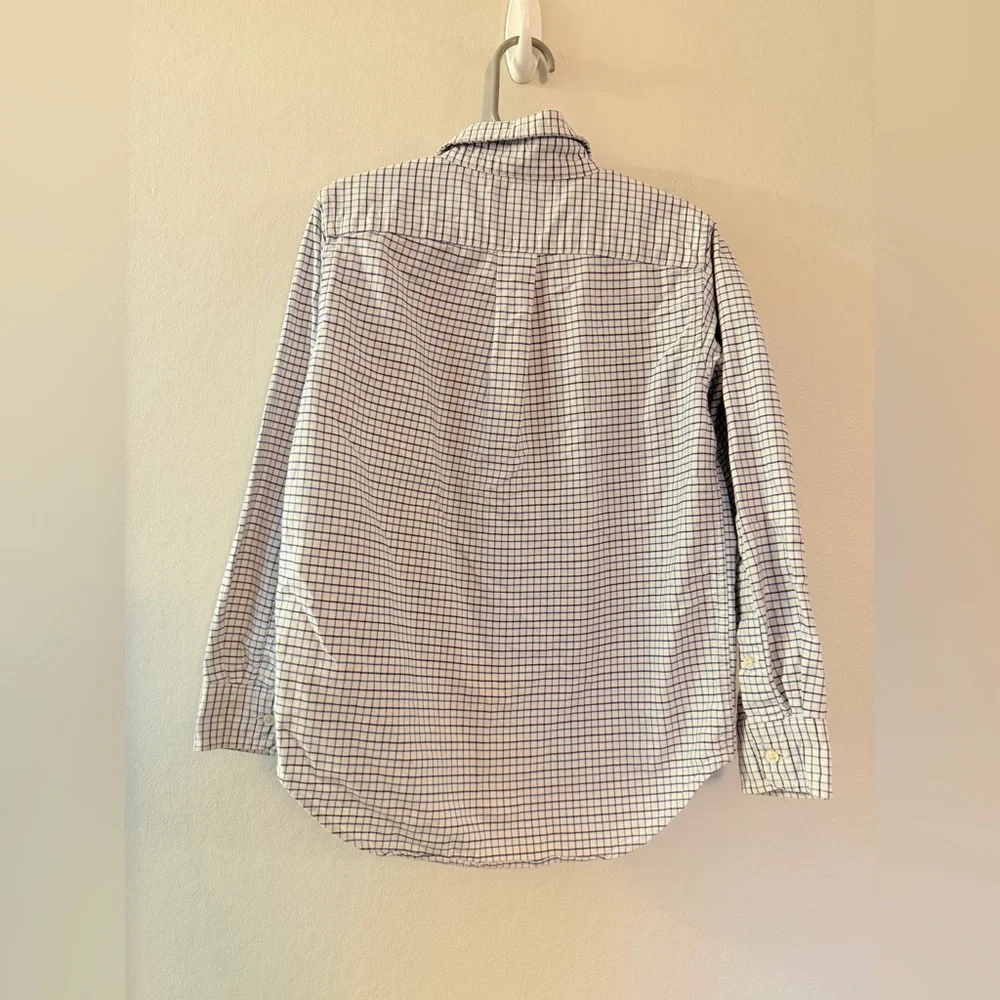 Boys Ralph Lauren Blue Checkered Button Down Shirt - Size 7